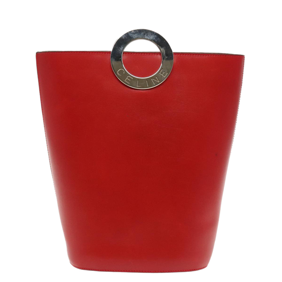Céline Logo du cercle Red Leather shoulder - Picture 1 of 10